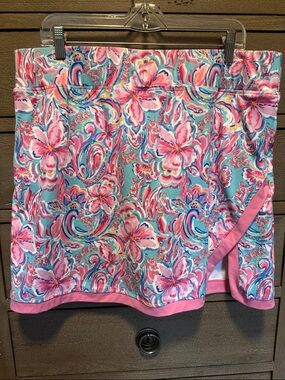 Stella Parker Sport Womens XL Skort Pink Floral Athletic Golf Tennis activewear